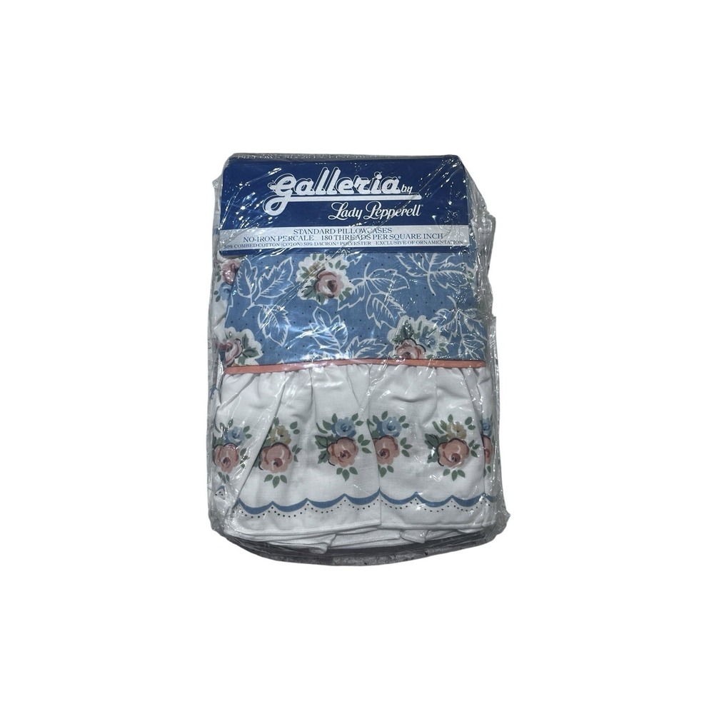 Vintage Galleria‎ Lady Pepperell SWEETBRIAR Standard Pillowcases Percale Cottage